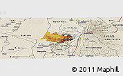 Physical Panoramic Map of Budadiri, shaded relief outside