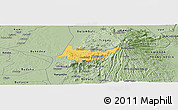 Savanna Style Panoramic Map of Budadiri