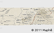 Shaded Relief Panoramic Map of Budadiri