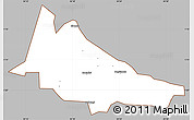 Gray Simple Map of Budadiri, cropped outside