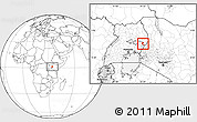 Blank Location Map of Bulambuli, highlighted parent region