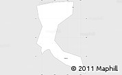 Silver Style Simple Map of Bulambuli, single color outside