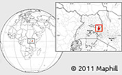 Blank Location Map of Mbale, within the entire country