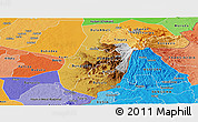 Physical Panoramic Map of Mbale, political shades outside