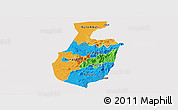 Political Panoramic Map of Mbale, cropped outside