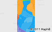 Political Shades Simple Map of Mbale