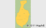 Savanna Style Simple Map of Mbale, cropped outside