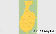Savanna Style Simple Map of Mbale, single color outside