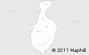 Silver Style Simple Map of Mbale, cropped outside