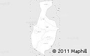 Silver Style Simple Map of Mbale