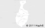 Silver Style Simple Map of Mbale, single color outside