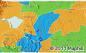Political 3D Map of Ibanda