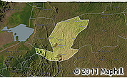 Satellite 3D Map of Ibanda, darken