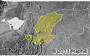 Satellite 3D Map of Ibanda, desaturated