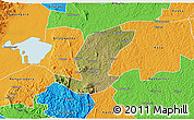 Satellite 3D Map of Ibanda, political outside