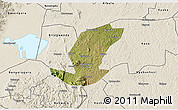 Satellite 3D Map of Ibanda, shaded relief outside