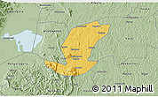 Savanna Style 3D Map of Ibanda