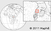 Blank Location Map of Ibanda