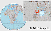 Gray Location Map of Ibanda