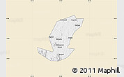 Classic Style Map of Ibanda, single color outside