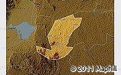 Physical Map of Ibanda, darken