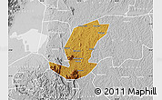 Physical Map of Ibanda, lighten, desaturated