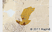 Physical Map of Ibanda, lighten