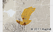 Physical Map of Ibanda, lighten, semi-desaturated