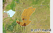 Physical Map of Ibanda, satellite outside