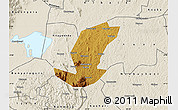 Physical Map of Ibanda, shaded relief outside