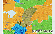 Satellite Map of Ibanda, political outside