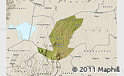 Satellite Map of Ibanda, shaded relief outside