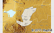 Shaded Relief Map of Ibanda, physical outside
