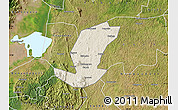 Shaded Relief Map of Ibanda, satellite outside