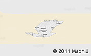 Classic Style Panoramic Map of Ibanda, single color outside