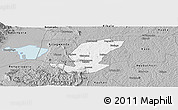 Gray Panoramic Map of Ibanda