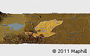 Physical Panoramic Map of Ibanda, darken