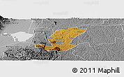 Physical Panoramic Map of Ibanda, desaturated
