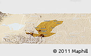 Physical Panoramic Map of Ibanda, lighten