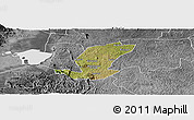 Satellite Panoramic Map of Ibanda, desaturated