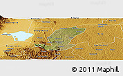 Satellite Panoramic Map of Ibanda, physical outside