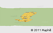 Savanna Style Panoramic Map of Ibanda, single color outside
