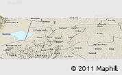 Shaded Relief Panoramic Map of Ibanda