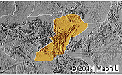 Physical 3D Map of Isingiro, desaturated