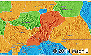 Political 3D Map of Isingiro