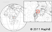 Blank Location Map of Isingiro, highlighted parent region