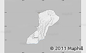 Gray Map of Isingiro, single color outside
