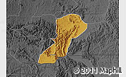 Physical Map of Isingiro, darken, desaturated