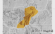 Physical Map of Isingiro, lighten, desaturated