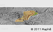 Satellite Panoramic Map of Isingiro, desaturated